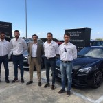 Il general manager Antonello Mazza e i piloti Amg Driving Academy