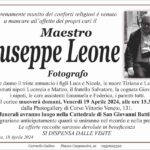 Giuseppe Leone, necrologio